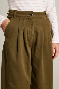 Pantaloni cargo in gabardina - Verde Kaki