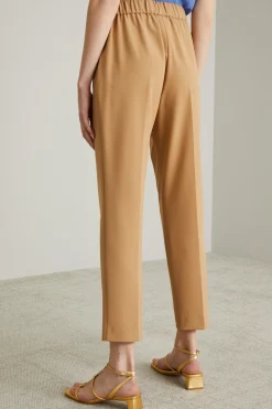 Pantaloni carrot con cinturini - Beige