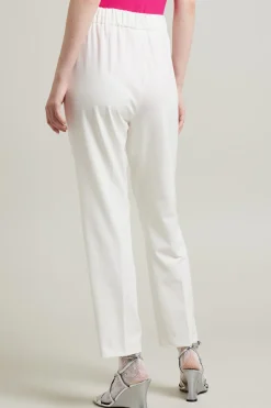 Pantaloni carrot con cinturini - Bianco