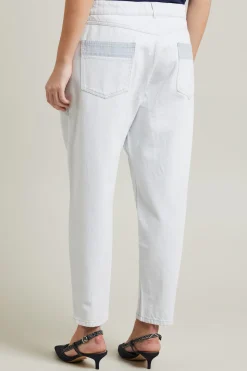 Pantaloni carrot in drill - Azzurro Chiaro Denim