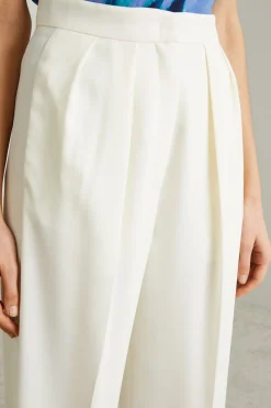 Pantaloni carrot in enver satin - Bianco