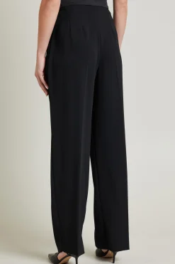 Pantaloni carrot in enver satin - Nero