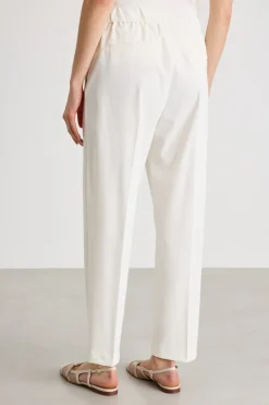 Pantaloni carrot in twill - Bianco