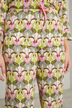 Pantaloni con coulisse - Verde Giallo Rosa