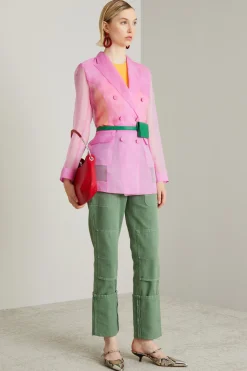 Pantaloni con maxi risvolto - Verde Salvia