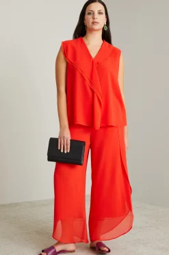 Pantaloni con pannelli - Rosso