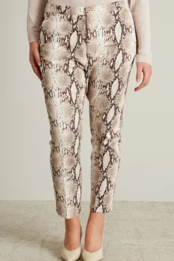 Pantaloni con stampa - Beige Bianco