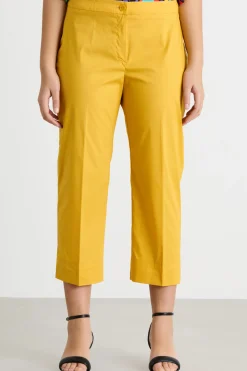 Pantaloni crop aderenti - Giallo