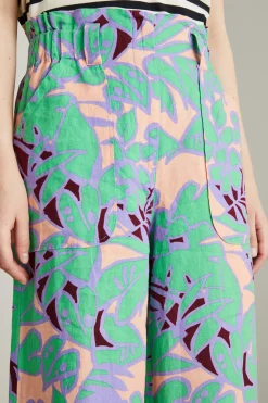 Pantaloni cropped - Verde Viola Rosa