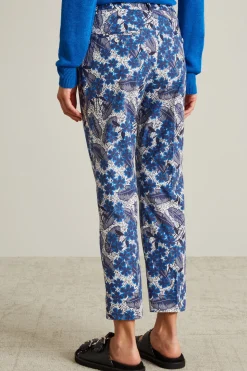 Pantaloni dritti - Blu Bianco