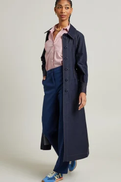 Pantaloni dritti in jersey - Blu