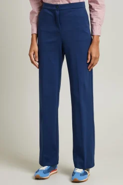 Pantaloni dritti in jersey - Blu