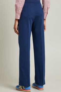 Pantaloni dritti in jersey - Blu