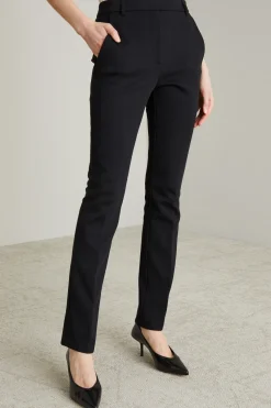 Pantaloni dritti in jersey - Nero