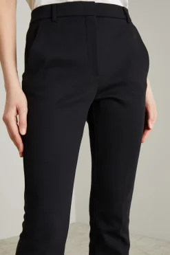 Pantaloni dritti in jersey - Nero