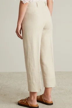 Pantaloni dritti in stuoia - Ecru