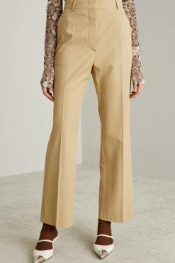 Pantaloni dritti in twill - Beige