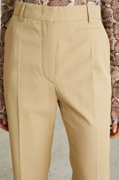 Pantaloni dritti in twill - Beige