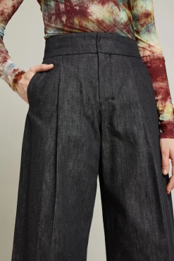Pantaloni effetto denim - Nero
