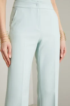 Pantaloni flare in cady - Azzurro