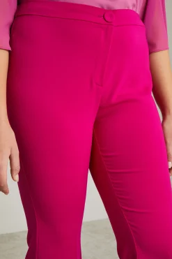 Pantaloni flare in cady - Fuxia