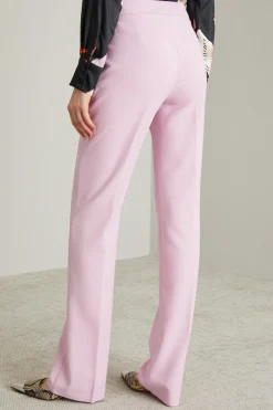 Pantaloni flare in cady - Rosa