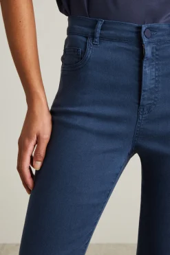 Pantaloni flare in drill - Blu