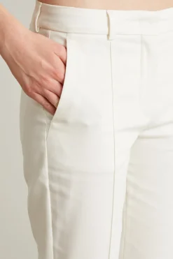 Pantaloni flare in gabardina - Bianco