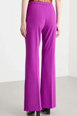 Pantaloni flare in jersey crepe - Viola