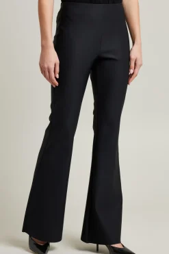 Pantaloni flare in jersey tecnico - Nero