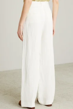 Pantaloni in batavia - Bianco