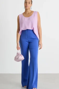 Pantaloni in cady fluido - Bluette
