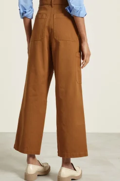 Pantaloni in cotone - Tabacco
