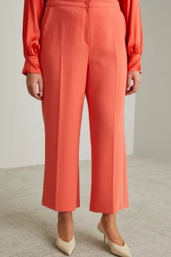 Pantaloni in crêpe - Corallo