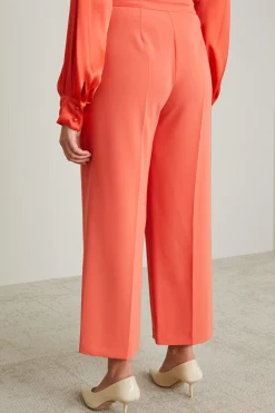 Pantaloni in crêpe - Corallo