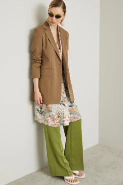 Pantaloni in enver satin - Verde