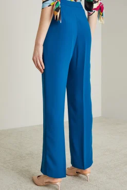 Pantaloni in envers satin - Blu