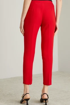 Pantaloni in envers satin - Rosso