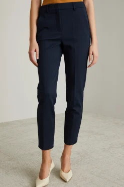 Pantaloni in jersey brillante - Blu Notte