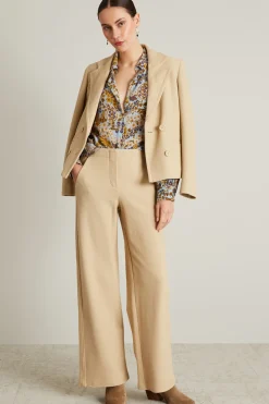 Pantaloni in jersey diagonale - Sabbia