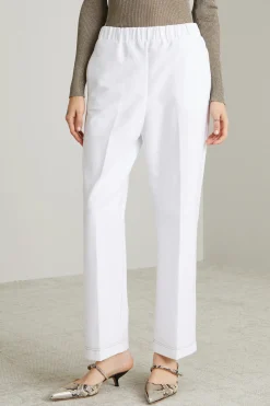 Pantaloni in jersey effetto denim - Bianco