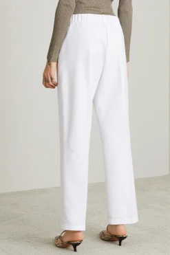 Pantaloni in jersey effetto denim - Bianco