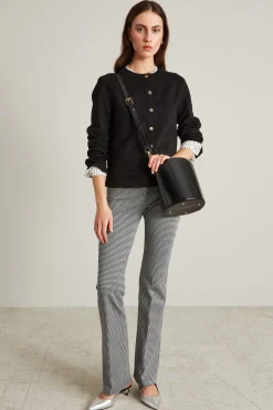 Pantaloni in jersey pied de poule - Nero Bianco