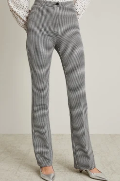 Pantaloni in jersey pied de poule - Nero Bianco