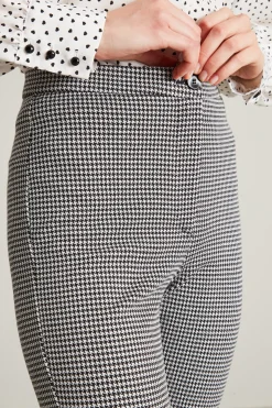Pantaloni in jersey pied de poule - Nero Bianco
