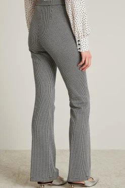 Pantaloni in jersey pied de poule - Nero Bianco