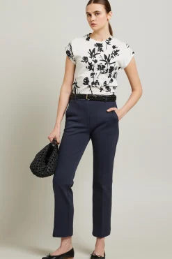 Pantaloni in jersey piquet - Blu