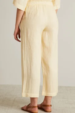 Pantaloni in lino - Giallo