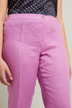Pantaloni in lino - Rosa