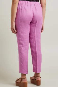 Pantaloni in lino - Rosa